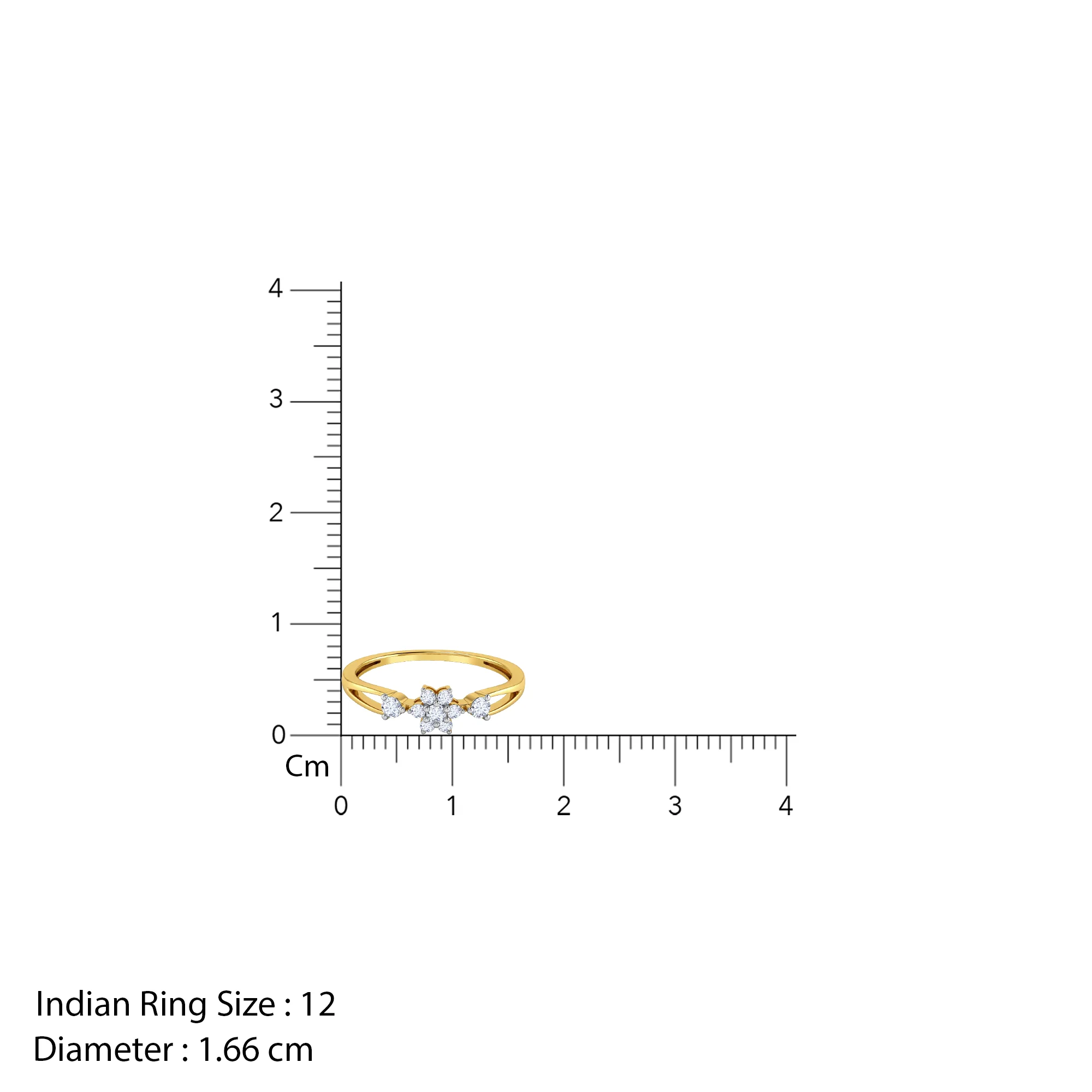 Gold Radiant Flare Lab Grown Diamind Ring (Size 12) - Image 5