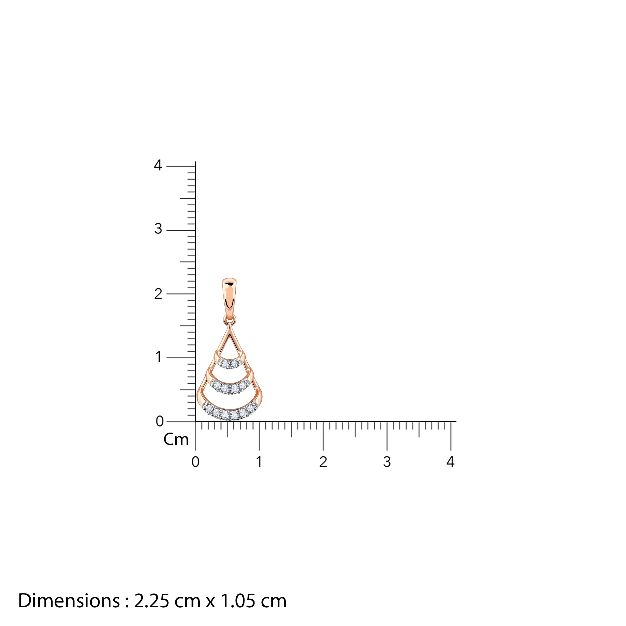 Rose Gold Globule Diamond Pendant - Image 6